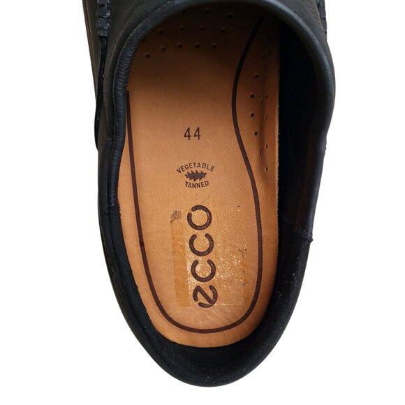 ECCO Track 25 Leather Clogs in Black Men's Size 44 EU 10-10.5 US - Picture 7 of 10